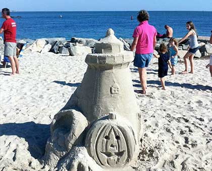 Sand sculpture competition is always strong